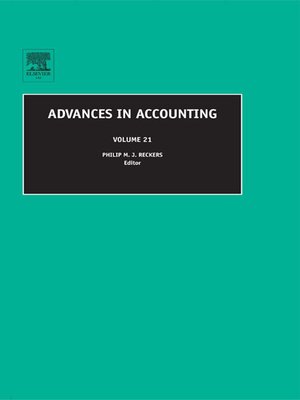cover image of Advances in Accounting